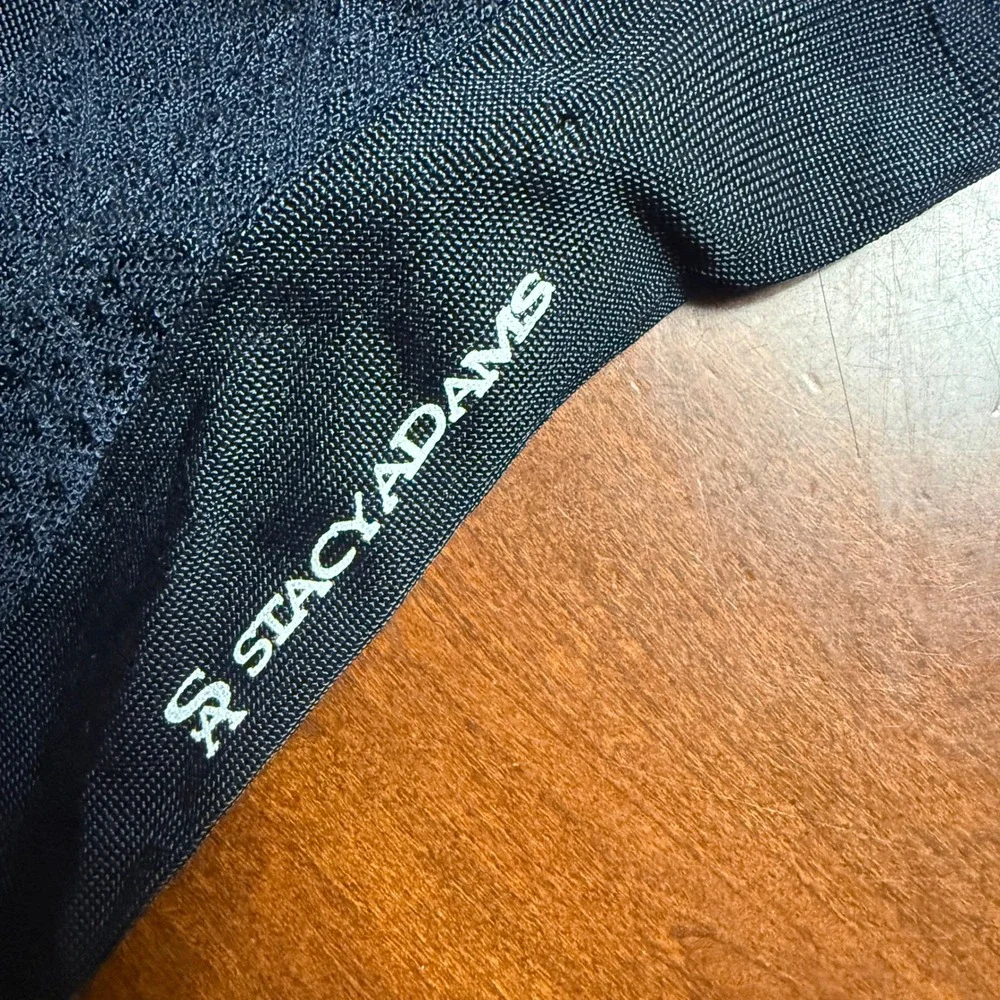 Stacy‎ Adams Mens Navy Blue Textured Knit Dress Socks Size 10-13 NEW